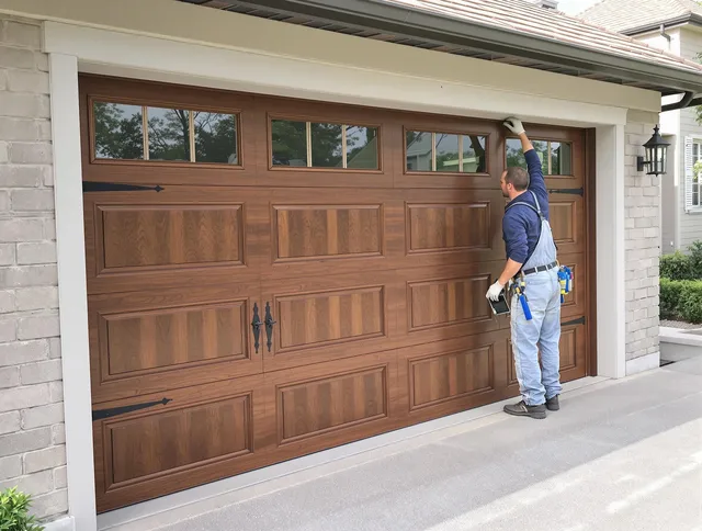 Custom garage door showcase by Old Saybrook Garage Door Repair in Old Saybrook