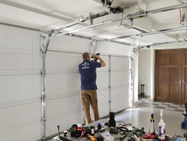 Old Saybrook Garage Door Repair certified technician performing precision garage door repair in Old Saybrook